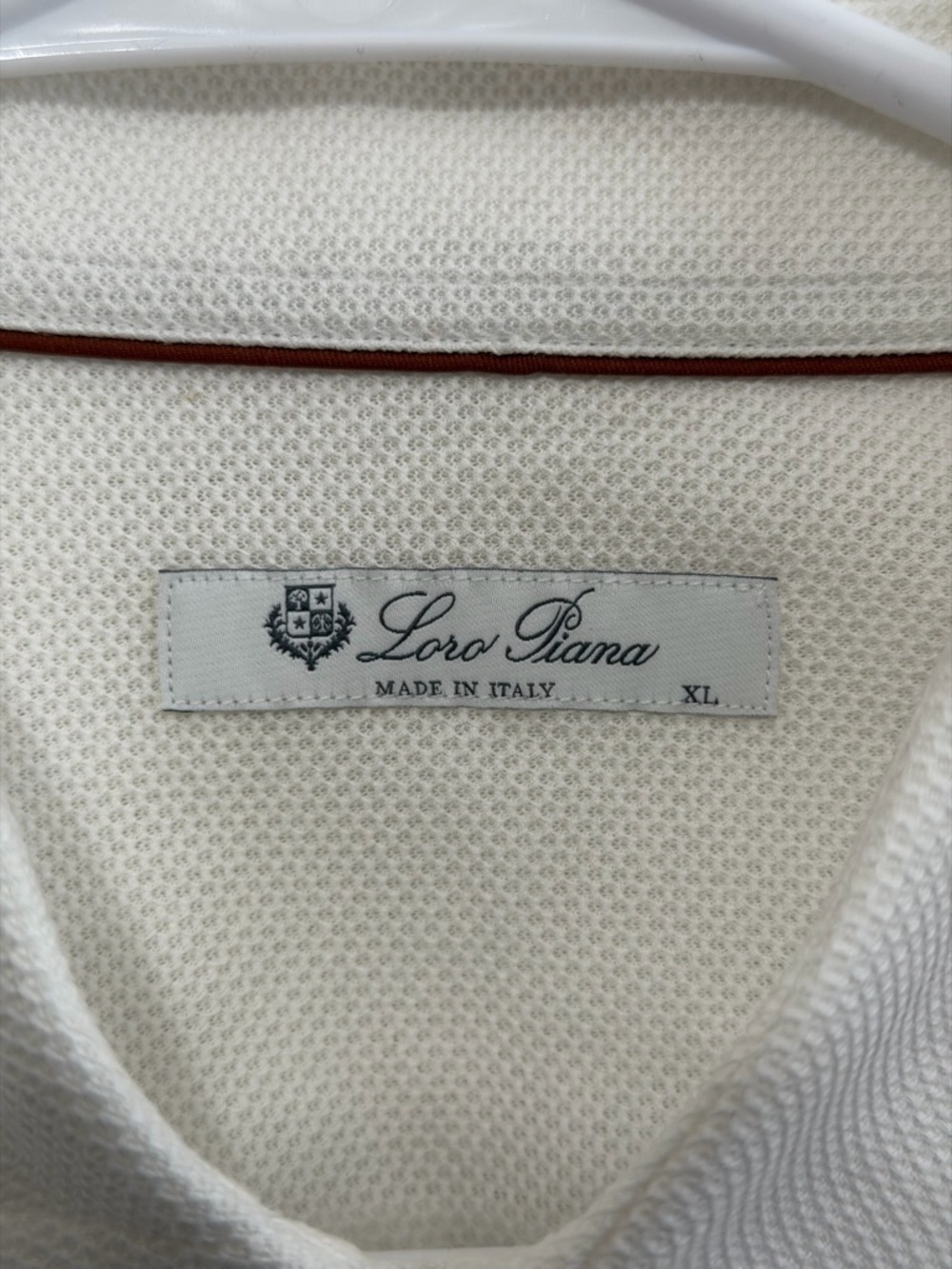 Loro Piana white textured long-sleeve button-up shirt Men’s Size X-Large - Picture 10 of 16